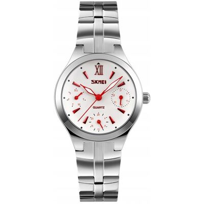 Zegarek damski / SKMEI 9132 / bransoleta / srebrny / chronograf Zegarek damski / SKMEI 9132 / bransoleta / srebrny / chronograf