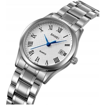 Zegarek damski / SKMEI / elegancki / bransoleta / srebrny złoty / datownik Zegarek damski / SKMEI / elegancki / bransoleta / srebrny złoty / datownik