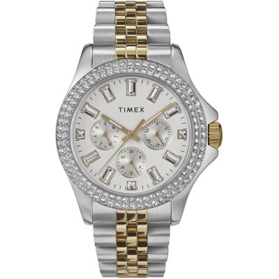 Zegarek Damski Timex TW2V79500 CYRKONIE srebrny Zegarek Damski Timex TW2V79500 CYRKONIE srebrny