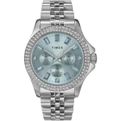 Zegarek Damski Timex TW2V79600 CYRKONIE srebrny Zegarek Damski Timex TW2V79600 CYRKONIE srebrny