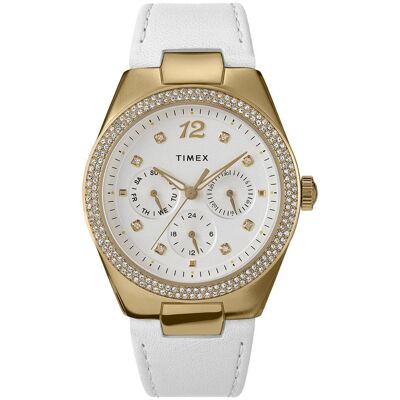 Zegarek Damski Timex TW2V80500 CYRKONIE biały Zegarek Damski Timex TW2V80500 CYRKONIE biały