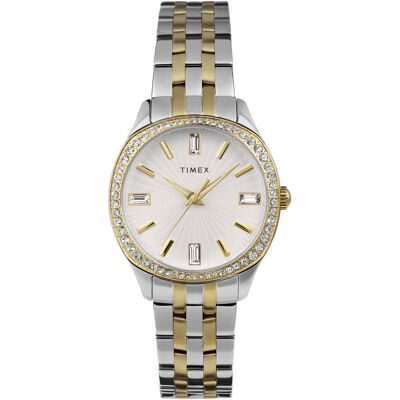 Zegarek Damski Timex TW2W17700 CYRKONIE srebrny Zegarek Damski Timex TW2W17700 CYRKONIE srebrny