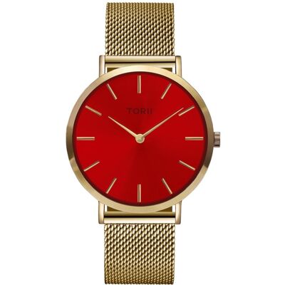 Zegarek damski TORII G38GM.TG czerwony fashion klasyczny Zegarek damski TORII G38GM.TG czerwony fashion klasyczny