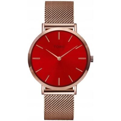 Zegarek damski TORII R38RM.TR czerwony fashion klasyczny Zegarek damski TORII R38RM.TR czerwony fashion klasyczny