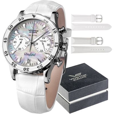 Zegarek Damski Vostok Europe VK64-515A671 biały Zegarek Damski Vostok Europe VK64-515A671 biały