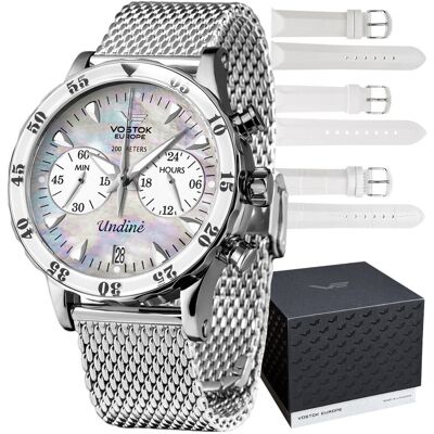 Zegarek Damski Vostok Europe VK64-515A671B srebrny Zegarek Damski Vostok Europe VK64-515A671B srebrny