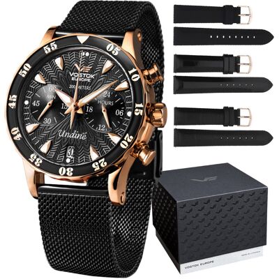 Zegarek Damski Vostok Europe VK64-515B568B1 czarny Zegarek Damski Vostok Europe VK64-515B568B1 czarny