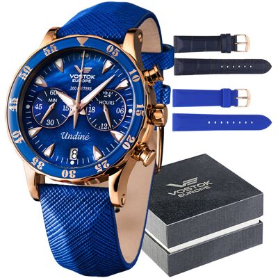 Zegarek Damski Vostok Europe VK64-515B670 niebieski Zegarek Damski Vostok Europe VK64-515B670 niebieski