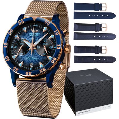 Zegarek Damski Vostok Europe VK64-515E628B różowe złoto Zegarek Damski Vostok Europe VK64-515E628B różowe złoto