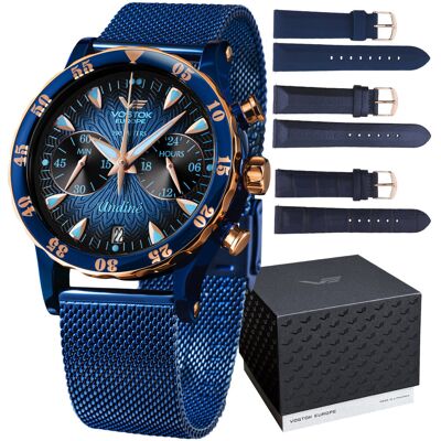 Zegarek Damski Vostok Europe VK64-515E628B1 niebieski Zegarek Damski Vostok Europe VK64-515E628B1 niebieski