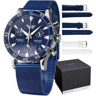 Zegarek Damski Vostok Europe VK68-515A756BB niebieski Zegarek Damski Vostok Europe VK68-515A756BB niebieski