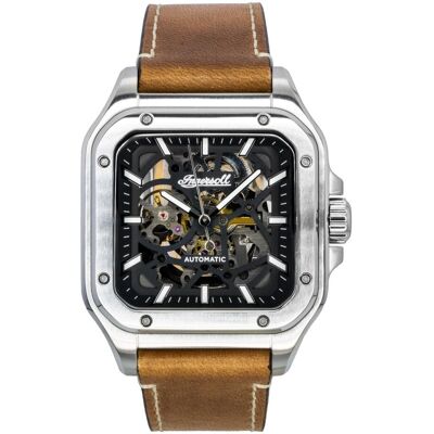 Zegarek Ingersoll The Ollie Leather Strap Black Skeleton Dial Automatic I14503 Men'S Watch Zegarek Ingersoll The Ollie Leather Strap Black Skeleton Dial Automatic I14503 Men'S Watch