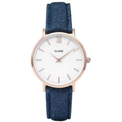 Zegarek kwarcowy CLUSE Minuit Rose Gold White-Blue Denim CL30029 Zegarek kwarcowy CLUSE Minuit Rose Gold White-Blue Denim CL30029
