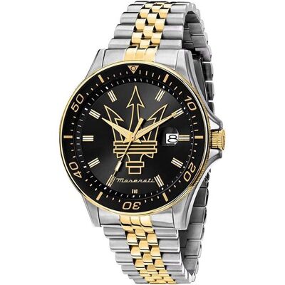 Zegarek Maserati Sfida Two Tone Stainless Steel Black Sunray Dial Quartz R8853140009 100m Men'S Watch Zegarek Maserati Sfida Two Tone Stainless Steel Black Sunray Dial Quartz R8853140009 100m Men'S Watch