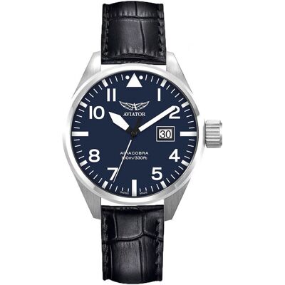Zegarek Męski Aviator V.1.22.0.149.4.BP42 czarny Zegarek Męski Aviator V.1.22.0.149.4.BP42 czarny