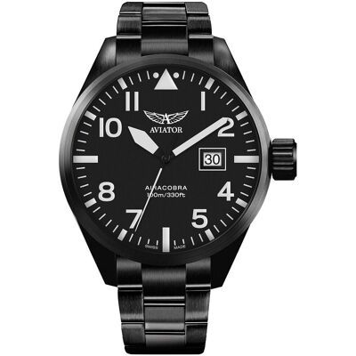 Zegarek Męski Aviator V.1.22.5.148.5 czarny Zegarek Męski Aviator V.1.22.5.148.5 czarny