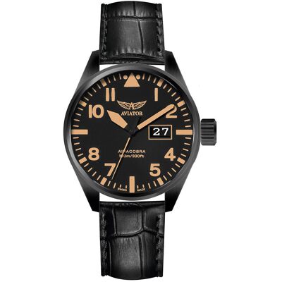 Zegarek Męski Aviator V.1.22.5.157.4 czarny Zegarek Męski Aviator V.1.22.5.157.4 czarny