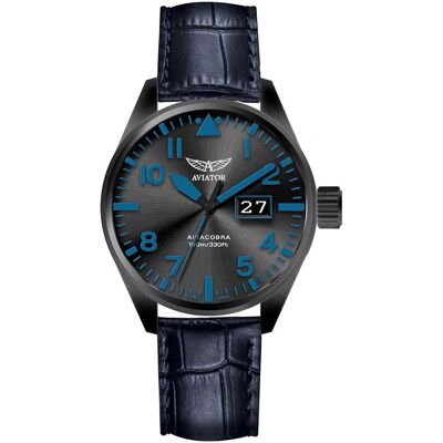 Zegarek Męski Aviator V.1.22.5.188.4.BLP42 niebieski Zegarek Męski Aviator V.1.22.5.188.4.BLP42 niebieski