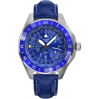 Zegarek Męski Aviator V.1.37.0.308.4 niebieski Zegarek Męski Aviator V.1.37.0.308.4 niebieski
