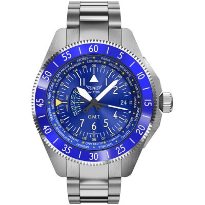 Zegarek Męski Aviator V.1.37.0.308.5 srebrny Zegarek Męski Aviator V.1.37.0.308.5 srebrny
