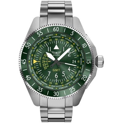 Zegarek Męski Aviator V.1.37.0.309.5 srebrny Zegarek Męski Aviator V.1.37.0.309.5 srebrny