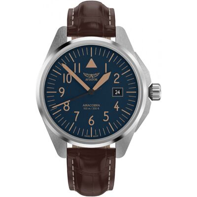 Zegarek Męski Aviator V.1.38.0.318.4 brązowy Zegarek Męski Aviator V.1.38.0.318.4 brązowy