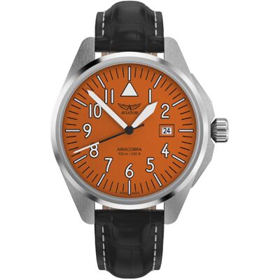 Zegarek Męski Aviator V.1.38.0.321.4 czarny Zegarek Męski Aviator V.1.38.0.321.4 czarny