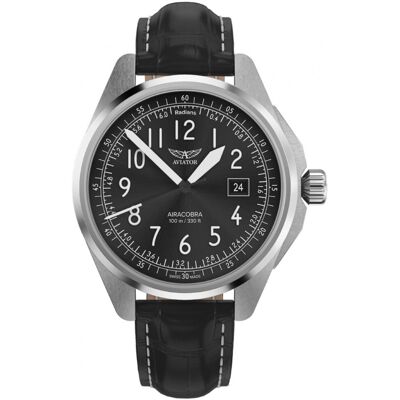 Zegarek Męski Aviator V.1.38.0.322.4 czarny Zegarek Męski Aviator V.1.38.0.322.4 czarny