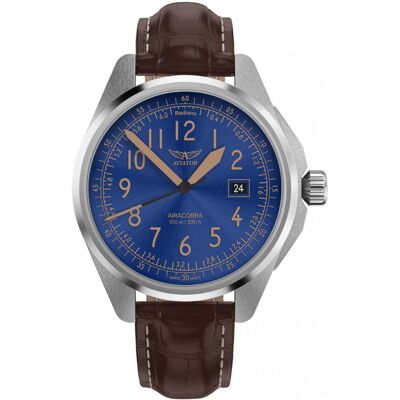 Zegarek Męski Aviator V.1.38.0.326.4 brązowy Zegarek Męski Aviator V.1.38.0.326.4 brązowy