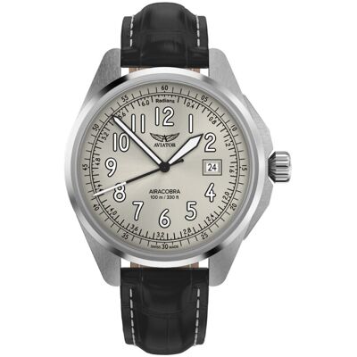 Zegarek Męski Aviator V.1.38.0.327.4 czarny Zegarek Męski Aviator V.1.38.0.327.4 czarny