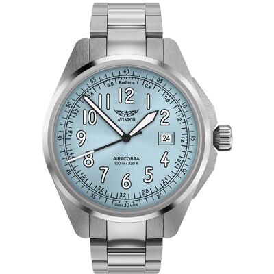 Zegarek Męski Aviator V.1.38.0.328.5 srebrny Zegarek Męski Aviator V.1.38.0.328.5 srebrny