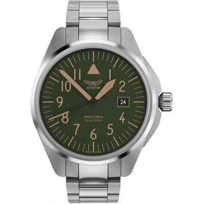 Zegarek Męski Aviator V.1.38.0.330.5 srebrny Zegarek Męski Aviator V.1.38.0.330.5 srebrny
