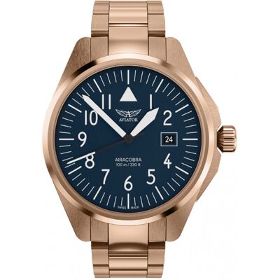 Zegarek Męski Aviator V.1.38.2.317.5 różowe złoto Zegarek Męski Aviator V.1.38.2.317.5 różowe złoto