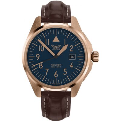 Zegarek Męski Aviator V.1.38.2.318.4 brązowy Zegarek Męski Aviator V.1.38.2.318.4 brązowy
