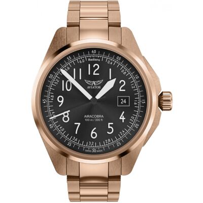 Zegarek Męski Aviator V.1.38.2.322.5 różowe złoto Zegarek Męski Aviator V.1.38.2.322.5 różowe złoto