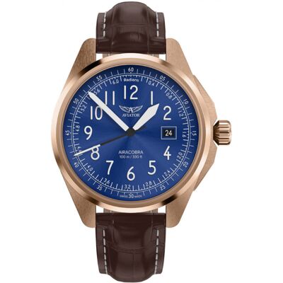 Zegarek Męski Aviator V.1.38.2.325.4 brązowy Zegarek Męski Aviator V.1.38.2.325.4 brązowy