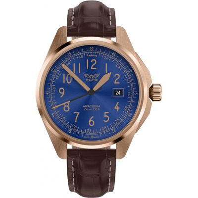 Zegarek Męski Aviator V.1.38.2.326.4 brązowy Zegarek Męski Aviator V.1.38.2.326.4 brązowy