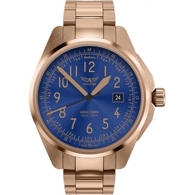 Zegarek Męski Aviator V.1.38.2.326.5 różowe złoto Zegarek Męski Aviator V.1.38.2.326.5 różowe złoto