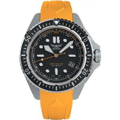 Zegarek Męski Aviator V.1.42.0.371.0 pomarańczowy Zegarek Męski Aviator V.1.42.0.371.0 pomarańczowy