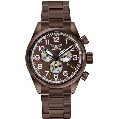 Zegarek Męski Aviator V.2.25.8.172.5 brązowy Zegarek Męski Aviator V.2.25.8.172.5 brązowy