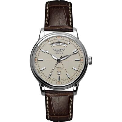 Zegarek Męski Aviator V.3.20.0.141.4 brązowy Zegarek Męski Aviator V.3.20.0.141.4 brązowy