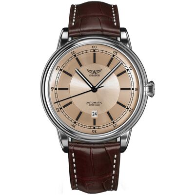 Zegarek Męski Aviator V.3.32.0.244.4 brązowy Zegarek Męski Aviator V.3.32.0.244.4 brązowy