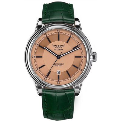 Zegarek Męski Aviator V.3.32.0.244.5.GRDC-3 zielony Zegarek Męski Aviator V.3.32.0.244.5.GRDC-3 zielony