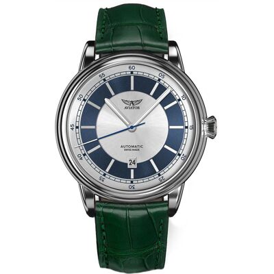 Zegarek Męski Aviator V.3.32.0.273.4.GRDC-3 zielony Zegarek Męski Aviator V.3.32.0.273.4.GRDC-3 zielony