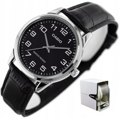 ZEGAREK MĘSKI CASIO APOLLO +BOX +GRAWER skórzany cyfry czarny klasyczny ZEGAREK MĘSKI CASIO APOLLO +BOX +GRAWER skórzany cyfry czarny klasyczny