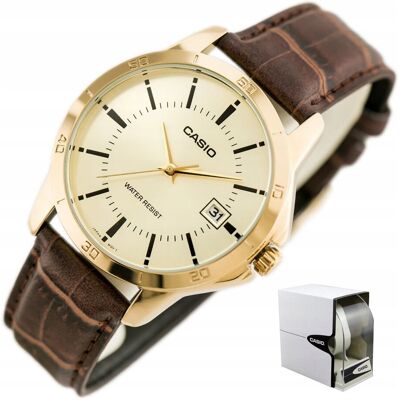 ZEGAREK MĘSKI CASIO GUARD +BOX +GRAWER datownik skórzany brązowy ZEGAREK MĘSKI CASIO GUARD +BOX +GRAWER datownik skórzany brązowy