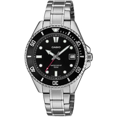 Zegarek Męski Casio Mdv-10D-1A1Vef Srebrny Zegarek Męski Casio Mdv-10D-1A1Vef Srebrny