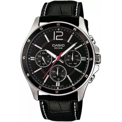 Zegarek Męski Casio MTP-1374PL-1AVEF czarny Zegarek Męski Casio MTP-1374PL-1AVEF czarny