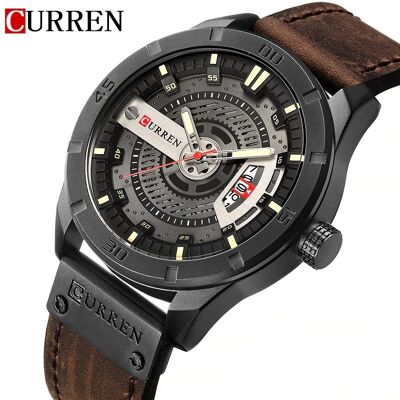 ZeeTech Zegarek Męski Curren 8301 Ciemnobrązowy ZeeTech Zegarek Męski Curren 8301 Ciemnobrązowy