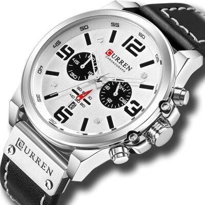 ZeeTech Zegarek Męski Curren 8314 Czarno-Biały ZeeTech Zegarek Męski Curren 8314 Czarno-Biały